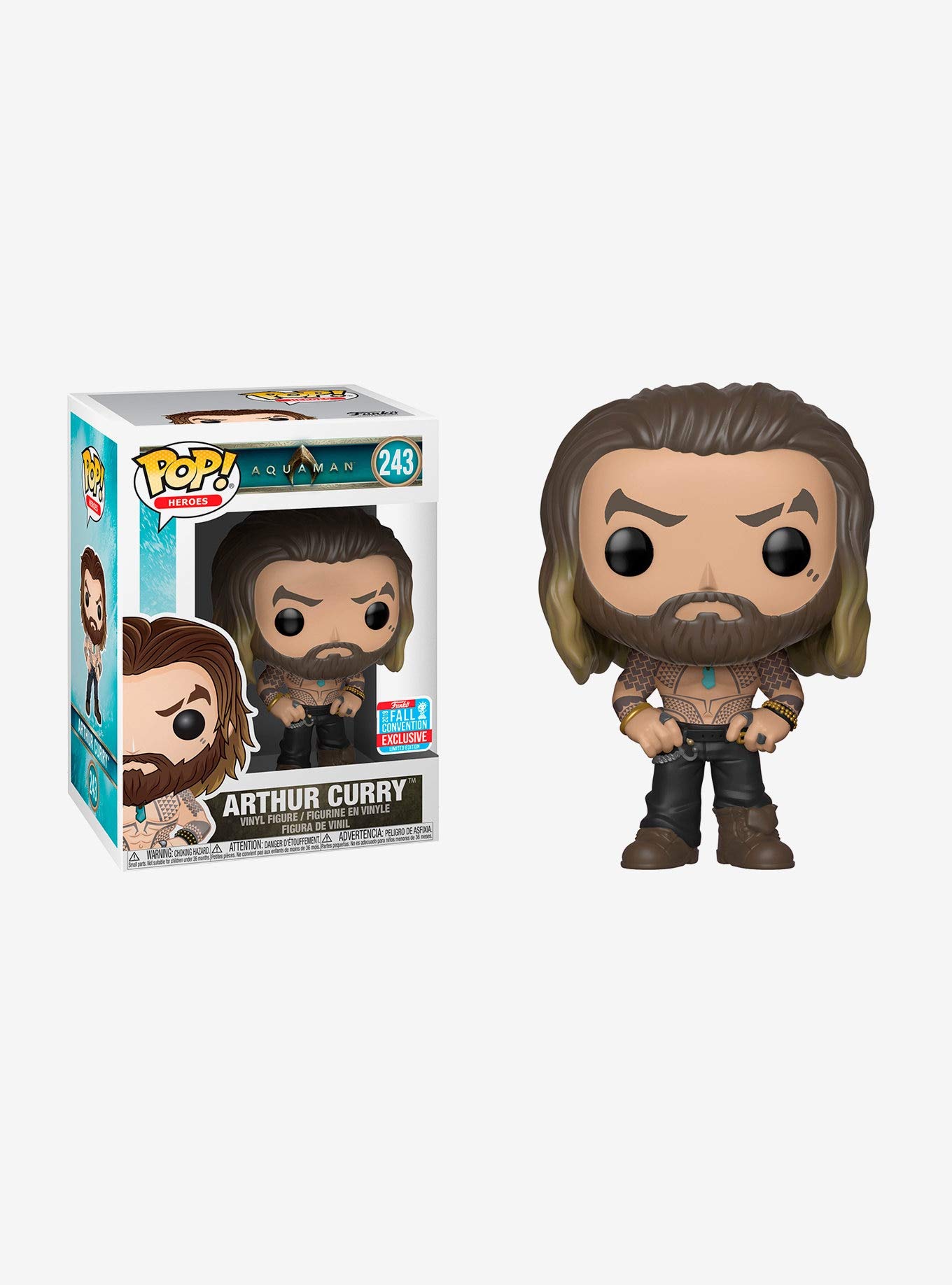 Funko Blue Aquaman Nycc 2018 - Arthur Curry Vinyl Figure 243 Pop! Standard