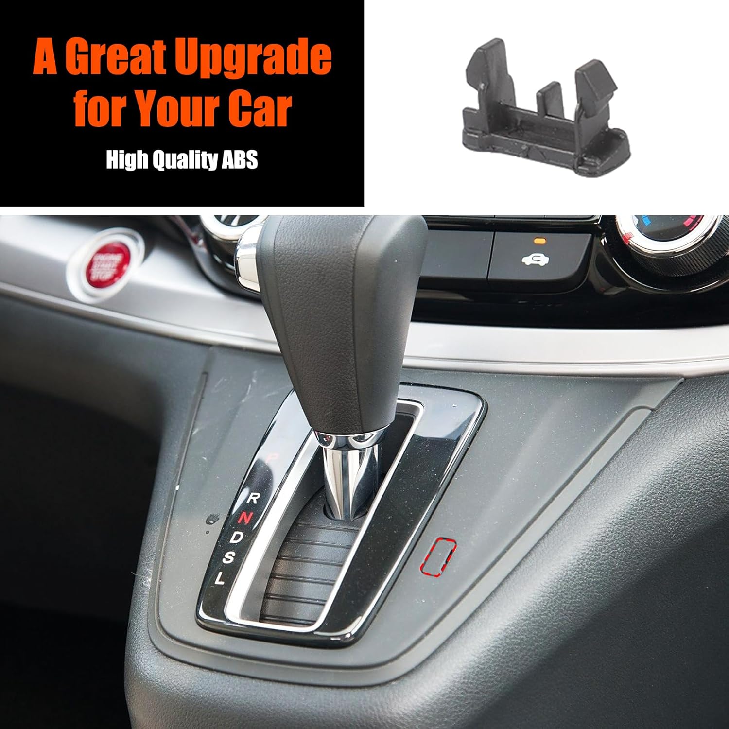 PIUGILH Shift Lock Cover Compatible with Honda CRV 2012-2016 Interior Accessories, Car Shift Lock Release Button Cover for 77271-T0A-A01ZB (Black)