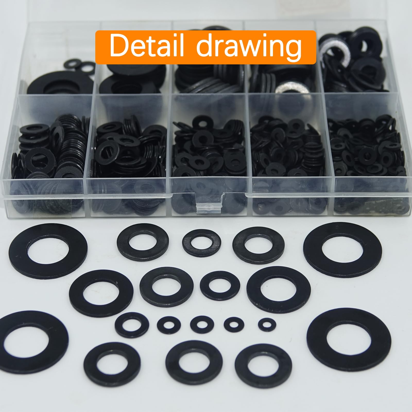 1100 Flat Washers - M2 to M12 Assortment -3 1100 Flat Washers - M2 to M12 Assortment -3