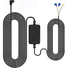 GKU Dash Cam Hardwire Kit, Type-C Hard Wire Kit, Mini-Fuse, 3.5 Meter USB C Port Wiring & Low Voltage Protection, Converts 12V-24V to 5V/3A, Car Camera Charge Power Cord Kit for 24H Parking Monitor