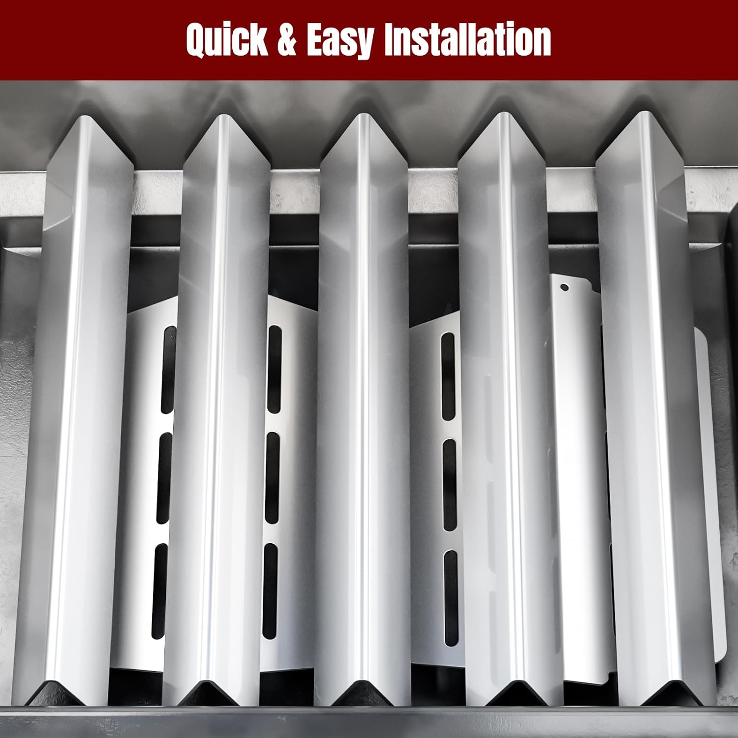 SHINESTAR Grill Parts for Weber Genesis 300 Series (2011-2016), Stainless Steel Flavorizer Bars, Burner Tubes & Heat Deflectors for 17.5" Weber Genesis E/S 310, 320, 330 with Front Control