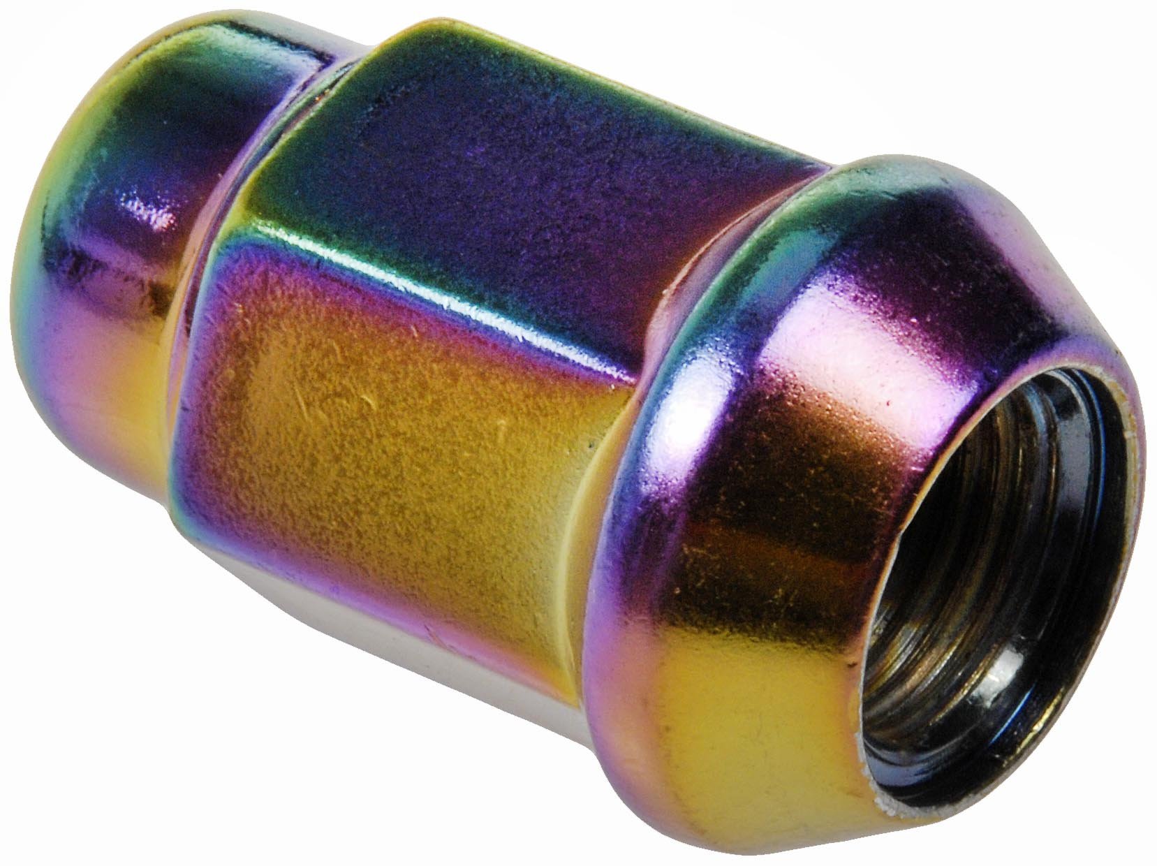 Dorman 711-235G - Paquete de 16 tuercas de rueda neocromadas y 4 tuercas de bloqueo con llave, tamaño de rosca de 1/2 pulgada -20