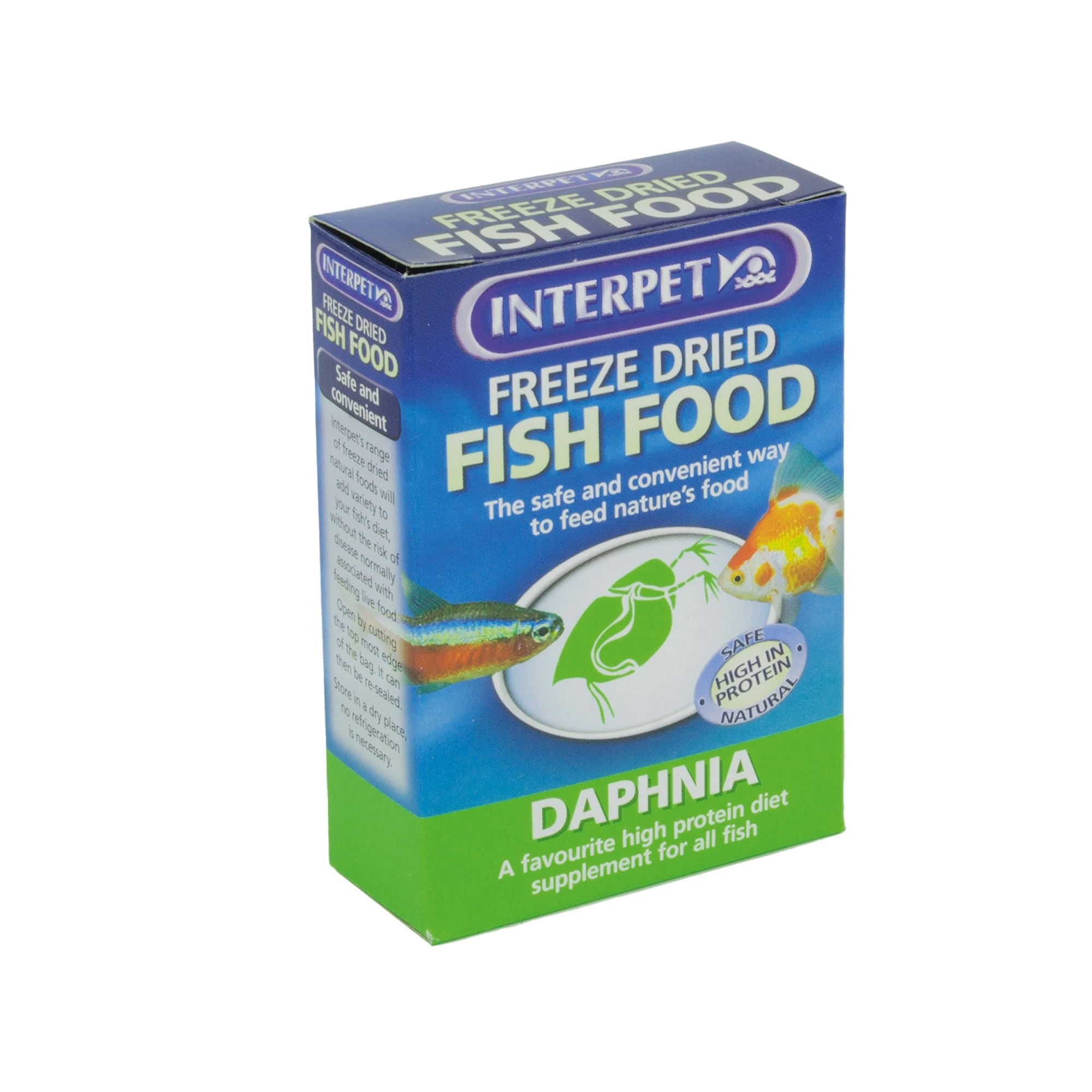 Interpet Freeze Dried Aquarium Fish Food, Safe, Natural, High Protein, Daphnia, 8g