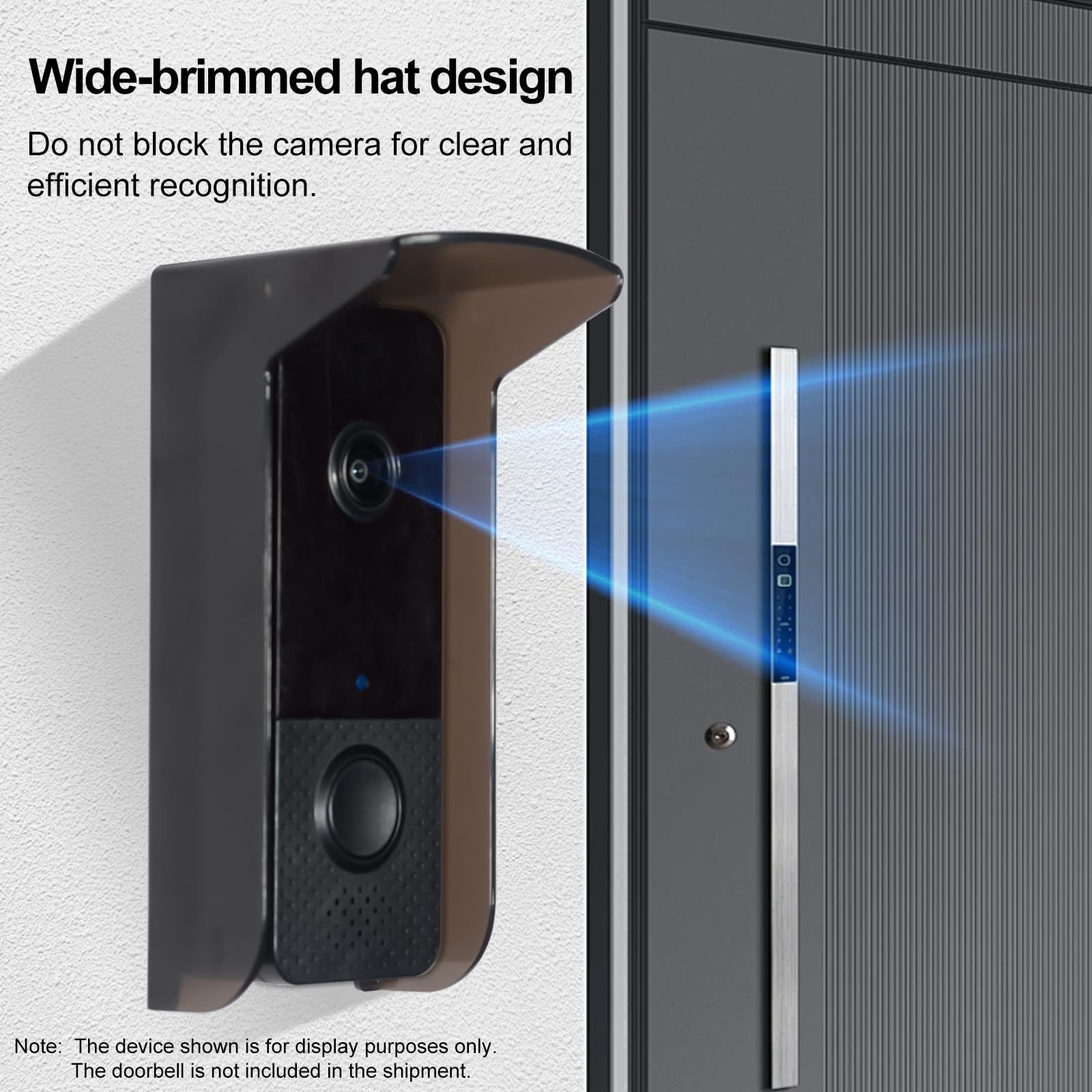 PC Transparent Doorbell Rain Cover – Weatherproof Protector For Blink, Ring Pro2, Arlo, Wyze, Nest & Reolink