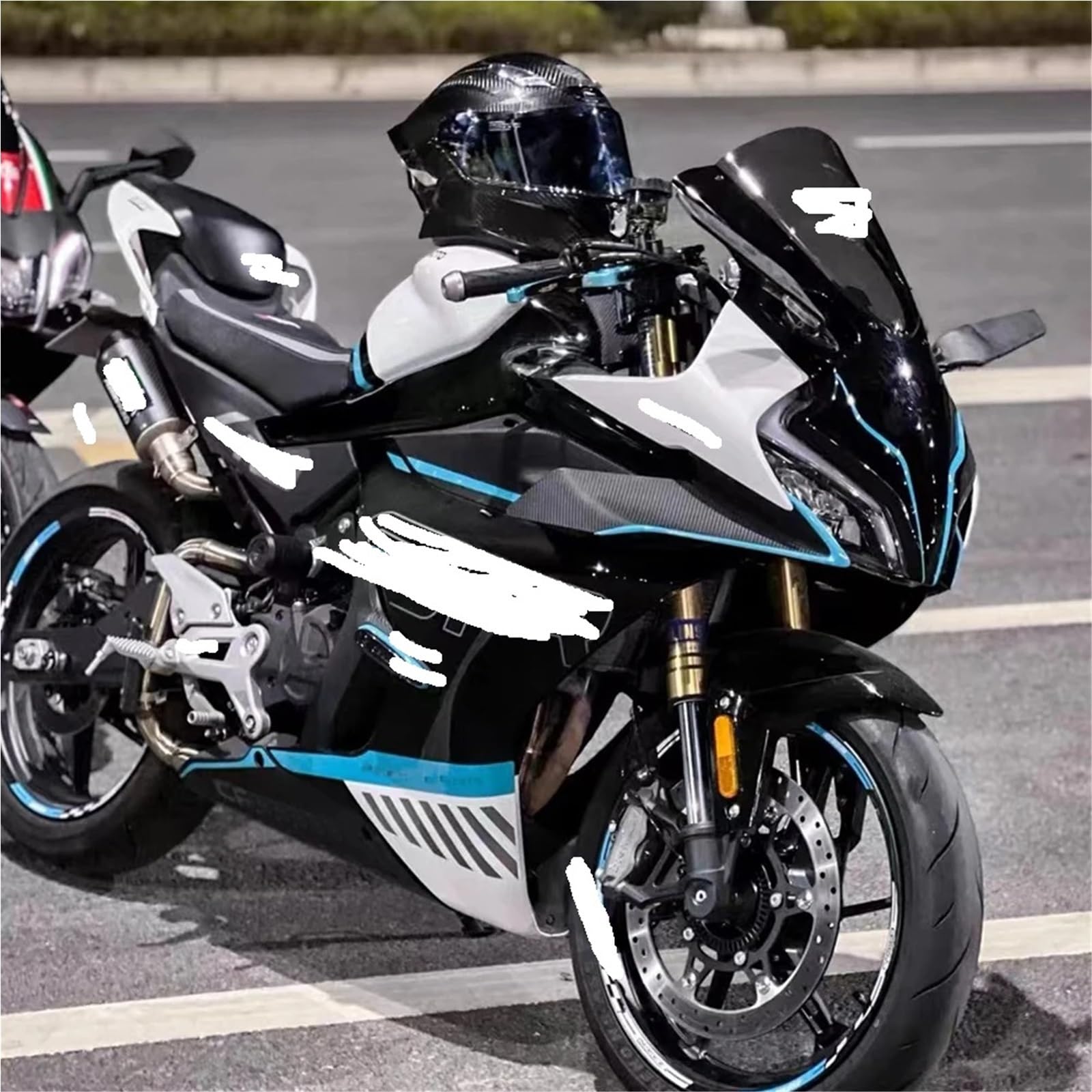 Deflektor motocykla Pasuje do 450SR 2022-2025 Zwiększenie osłony przedniej szyby deflektora szyby przedniej spojler przedłużający szyba przednia(11)
