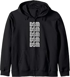 DSM Des Moines Airport Travel Zip Hoodie