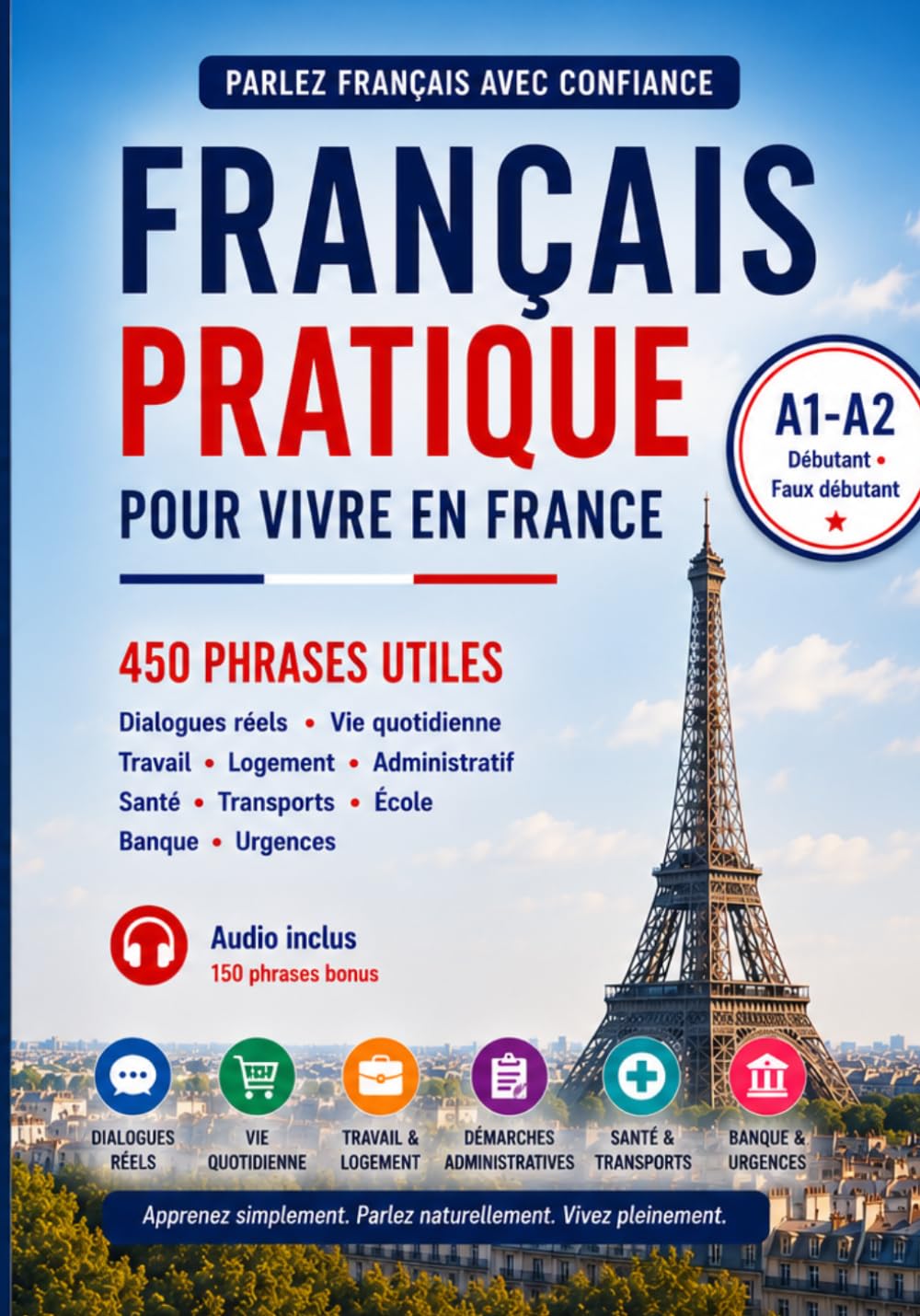 Français pratique A1–A2 : 450 phrases pour vivre et travailler en France: Learn French for Beginners A1-A2 (Français pratique pour vivre en France)