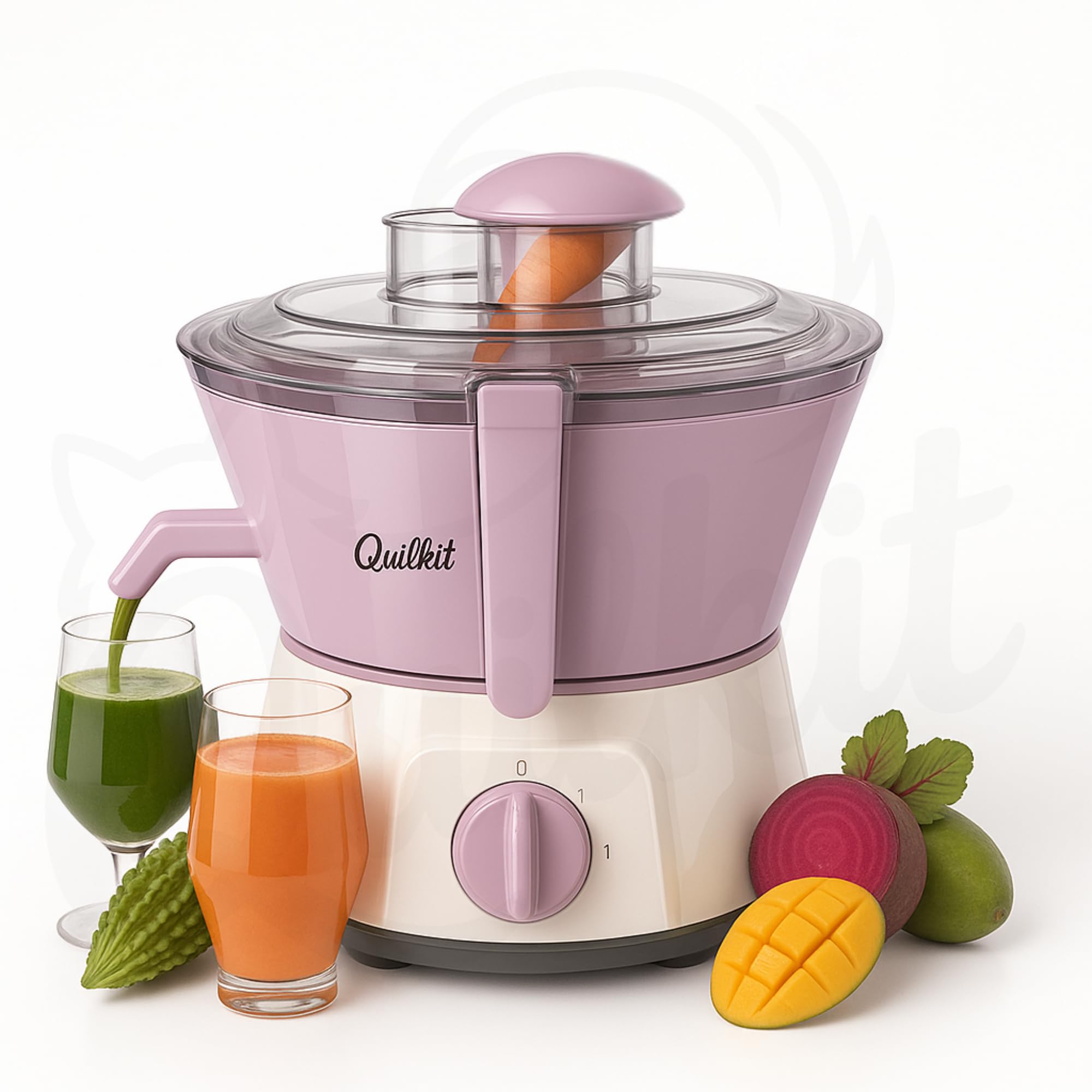 Quilkit Electric Juicer for Fruits and Vegetables, Centrifugal Juicer 600 Watt Turbo Motor for High Performance ABS Body ISI Approved Made In India-image-19