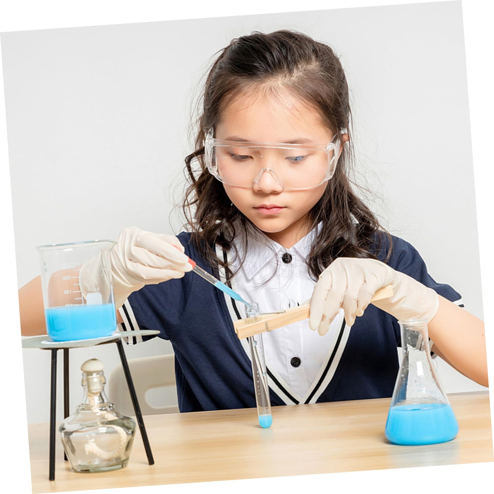 Béchers Gradués 5 Pièces en Verre pour Laboratoire
