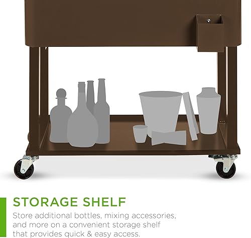 Miniatura 4 de Best Choice Products Carro de acero al aire libre del refrigerador del balanceo de 80