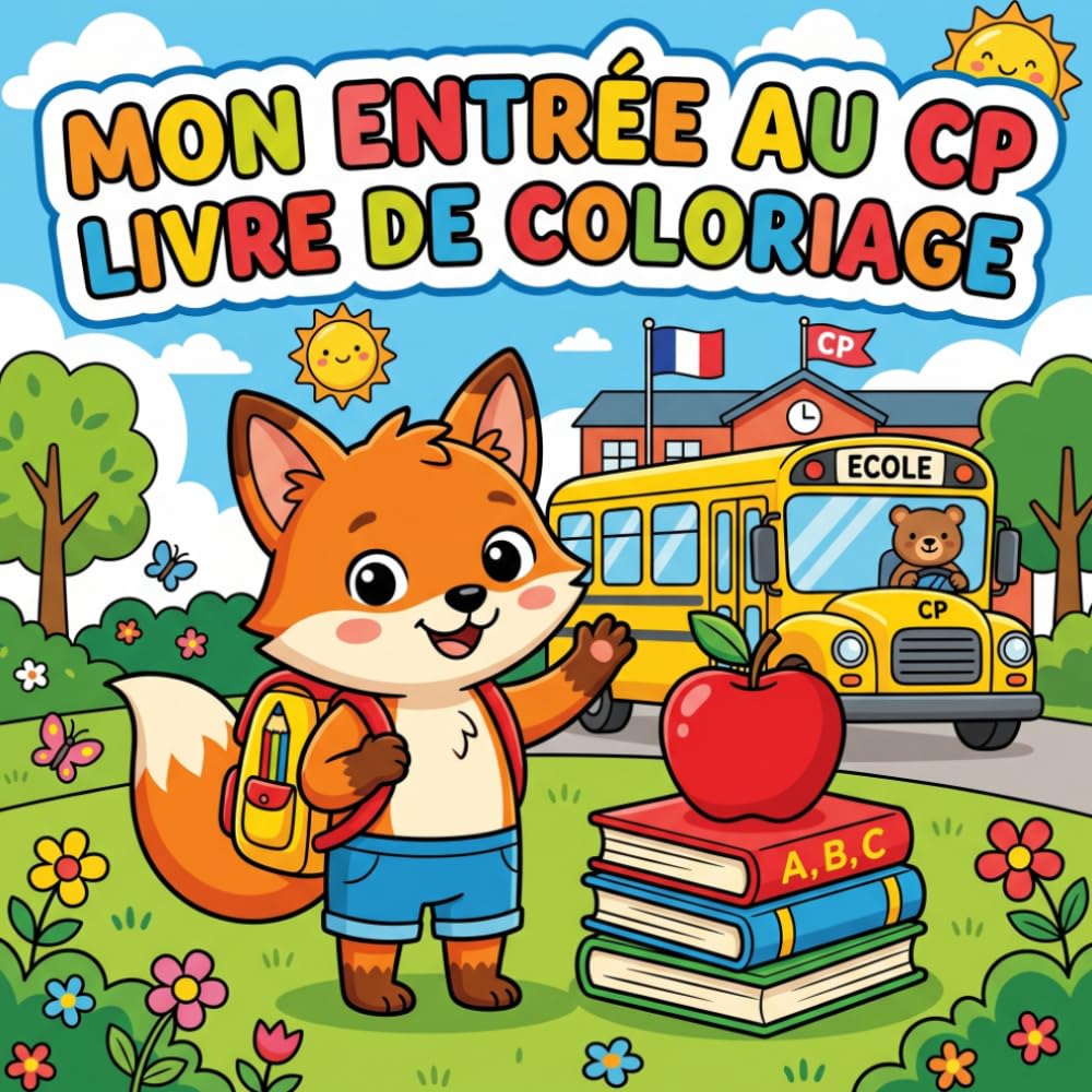 Mon Entrée au CP Livre de Coloriage: 50 Dessins Amusants pour Fêter le Retour à l'École (Mon Entrée à l'École)