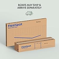 Vista 9 de Flexispot - Escritorio eléctrico de pie, soporte para computadora para oficina en casa, mesa de trabajo de altura ajustable Arce