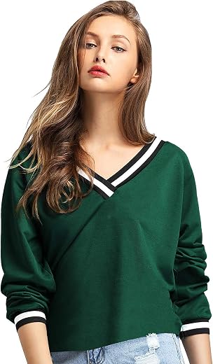 Fabricorn Stylish Plain Green Long Sleeve Cotton Tshirt for Women (Green)