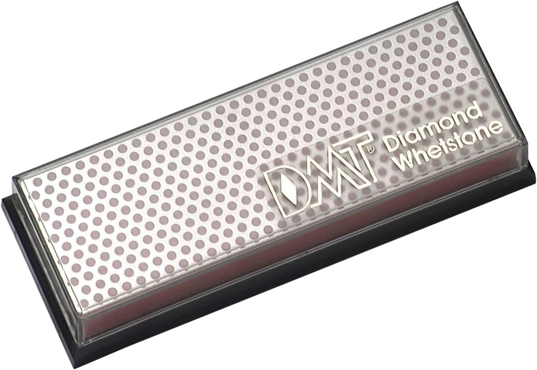 DMT (Diamond Machining Technology) 6-inch Diamond Whetstone Sharpening Stone with Plastic Case - Fine, W6FP, Red