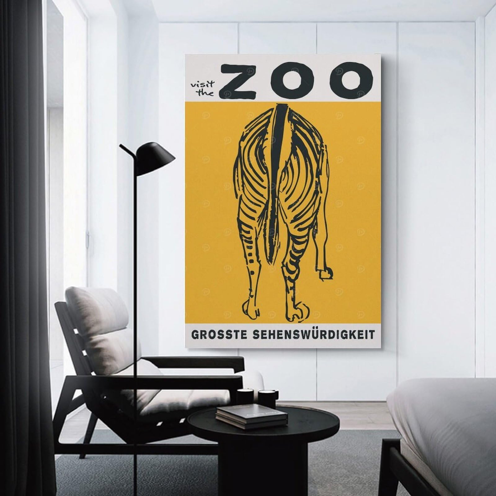 Junmoney Decorative Canvas Print Zoo, 20x30inch(50x75cm), for Entrance Spaces, Stair Walls Or Halls, A Neat Decor Update for Hallways