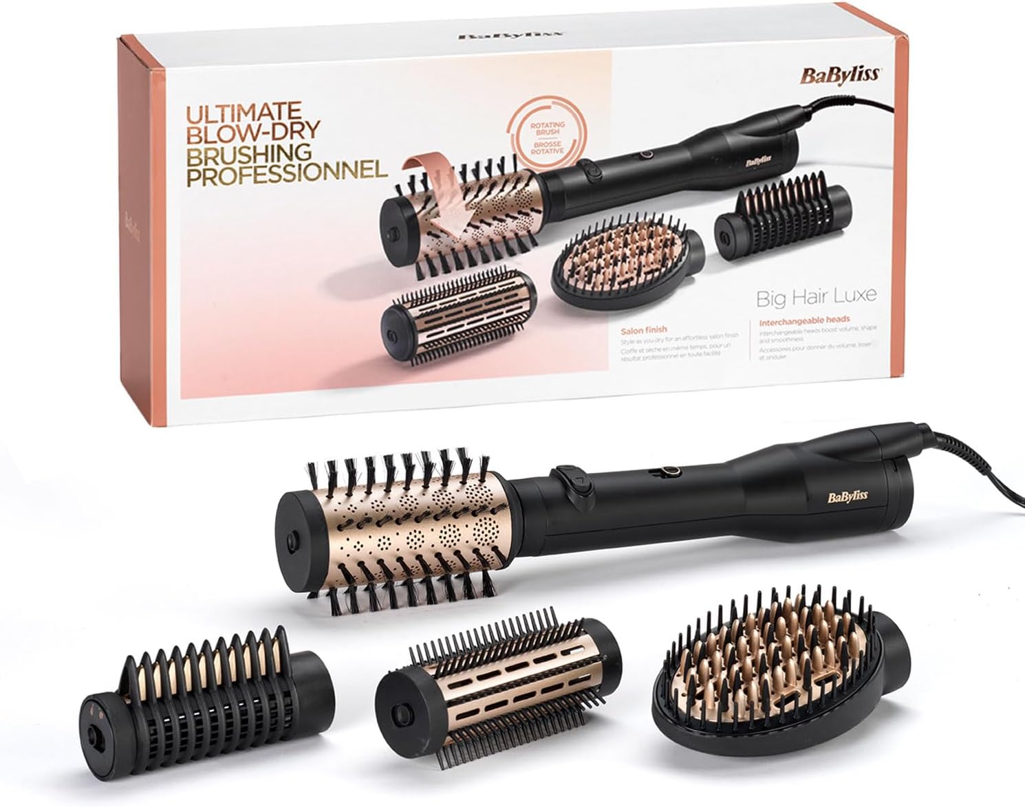 Babyliss Big Hair Lustre Rotating Hot Air Styler Döner Fırçalı Hava Üflemeli Şekillendirici (4 Aksesuar) - AS970E