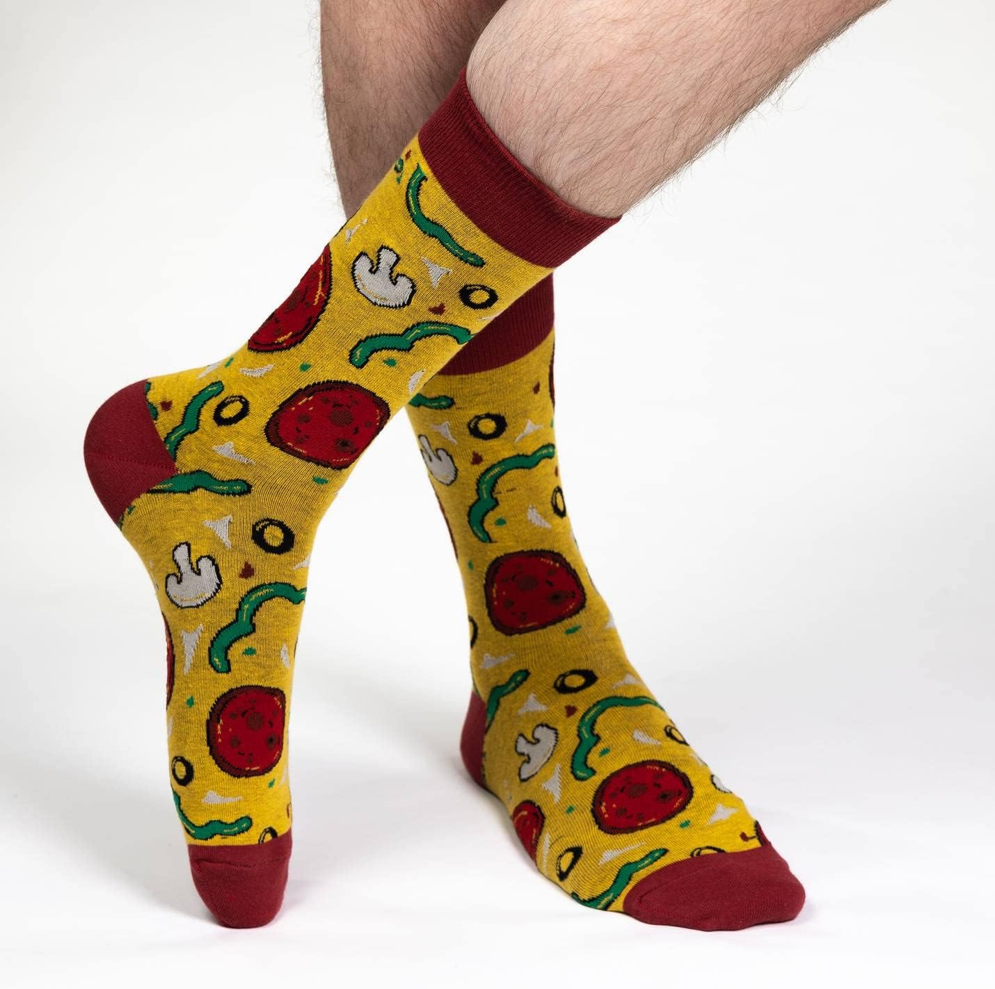 Good Luck Sock Men's Pizza Toppings Socks, Big & Tall, Shoe Size 13-17 - Image 2