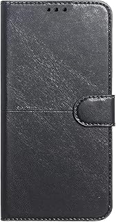 جراب حماية مصنوع من الجلد وقابل للطي لموبايل شاومي ريدمي 10 كايو أسود