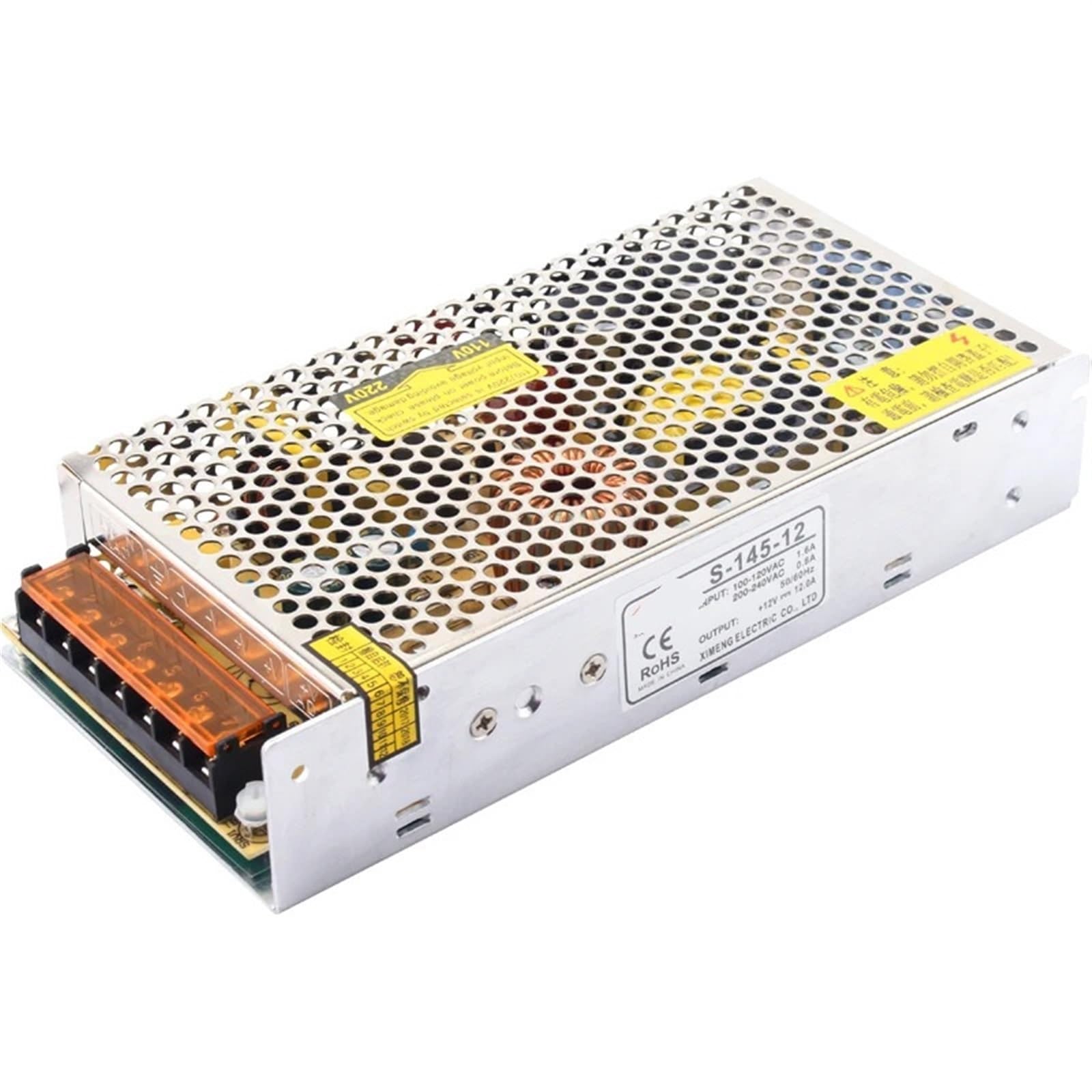 PWANUIGTE S-145-12 Universal Input AC/DC 12VDC 12A Output 145W Switching Power Supply 1Pcs(24V-145W)