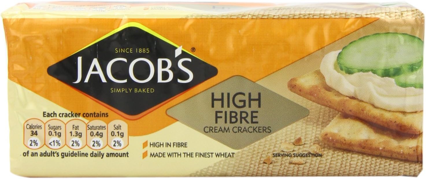 Jacob's High Fibre Cream Crackers, 200g Amazon.co.uk Grocery