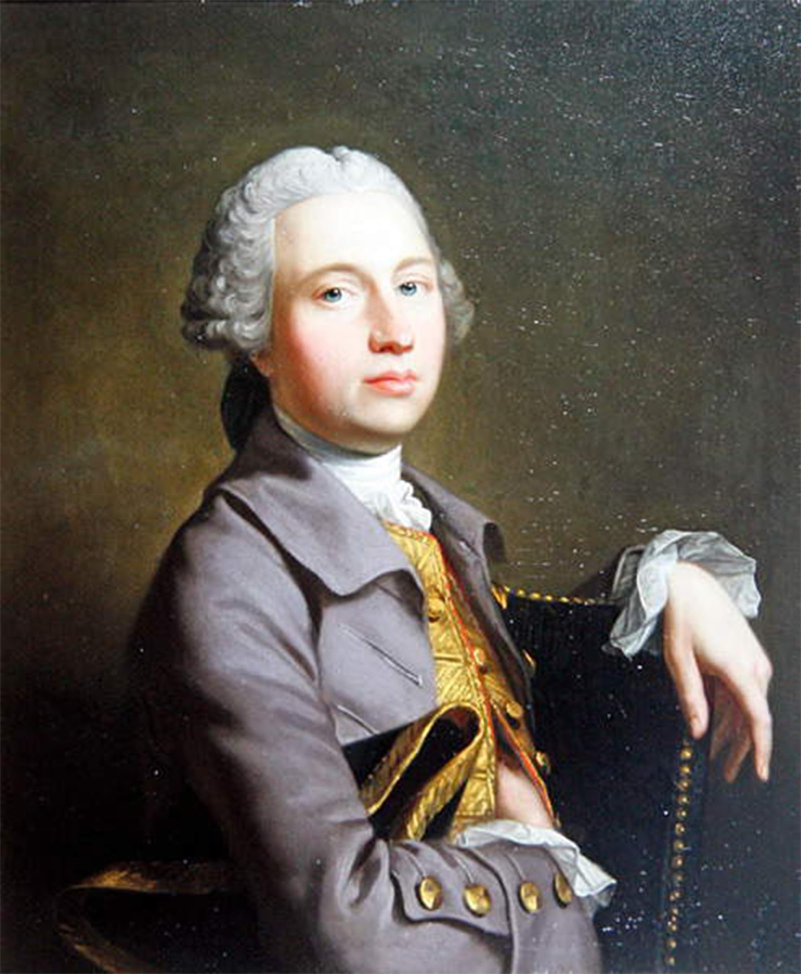 HRJUBWREE Famous Paintings Pictures Artwork Picture Portrait of a Gentleman by Hudson Photo Wall Print for Office Decor 60x90cm