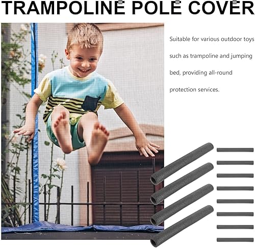 Miniatura 4 de Angoily Cubiertas para poste de trampolín, 12 piezas, fundas de tubo de espuma protectora, repuesto de 15.7 in, tubo de esponja anticolisión,