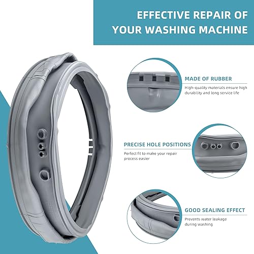 Miniatura 35 de 4986ER0004F Junta de arranque de puerta de arandela - Compatible con L-G, Ken-More Piezas de junta de puerta de lavadora de carga frontal con puerto