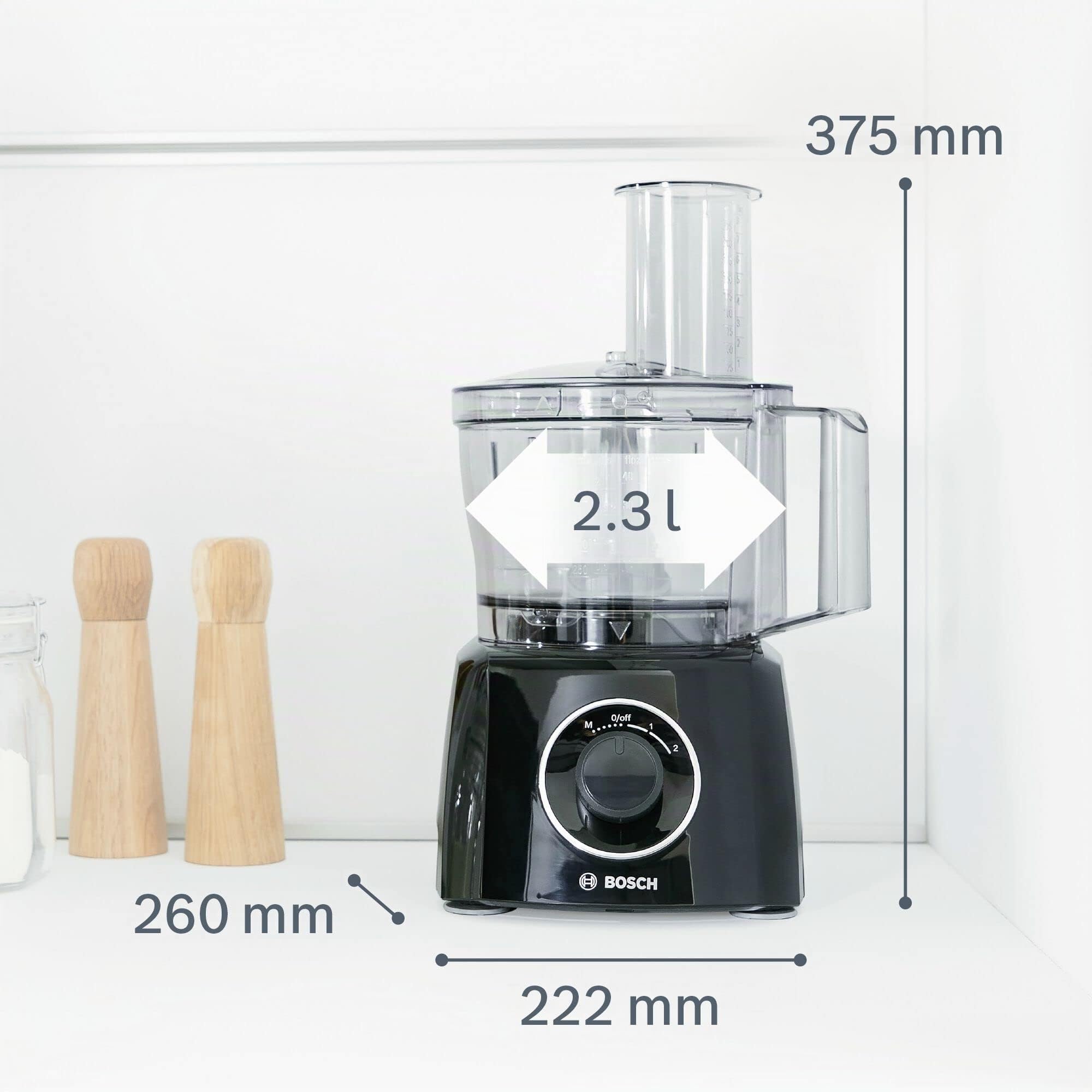 Bosch Electroménager - MCM3201B Robot Multifonction Multitalent 3-800 W, Noir