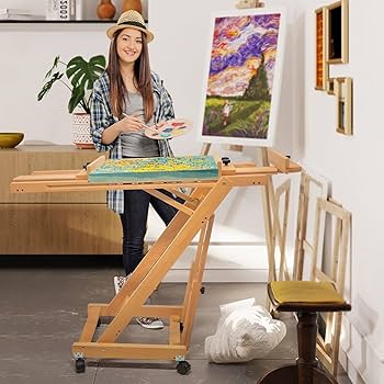 Amazon.co.jp: mopam 木製イーゼルスタンド 絵画用 180度 H