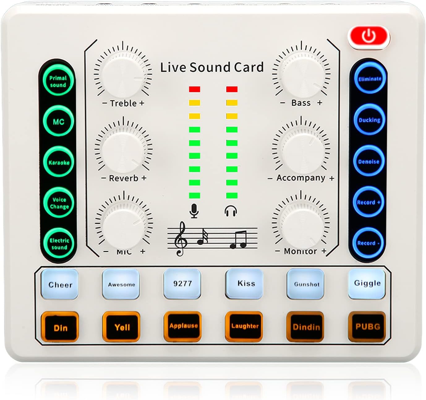 Live Sound Card, Mini Sound Mixer Board for Live Streaming