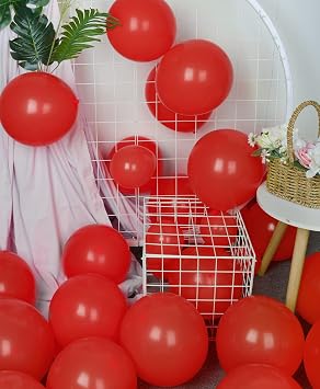 Red Latex Balloons - Red Party Balloons 139 Different Sizes 5/10/12/18 Inch
