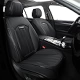 Car Seat Covers Full Set, Leather Seat Cover for Cars, 5 Seats Waterproof Automotive Seat Covers Fit Toyota Rav4 Camry Corolla Cruze CRV Accord, Black