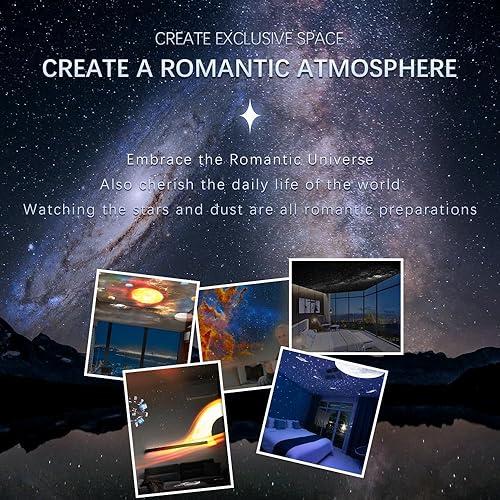 Miniatura 7 de SFOUR Proyector de estrellas con luz nocturna de galaxia, astronauta cohete 12 hojas de película para satisfacer la fantasía del cielo estrellado