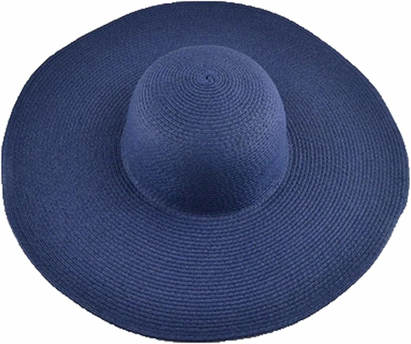 Women's Solid Sun Visor Hat with Wide Rim – Adjustable, Foldable, and Roll-Up Design for Beach, Outdoor, and Travel Use
