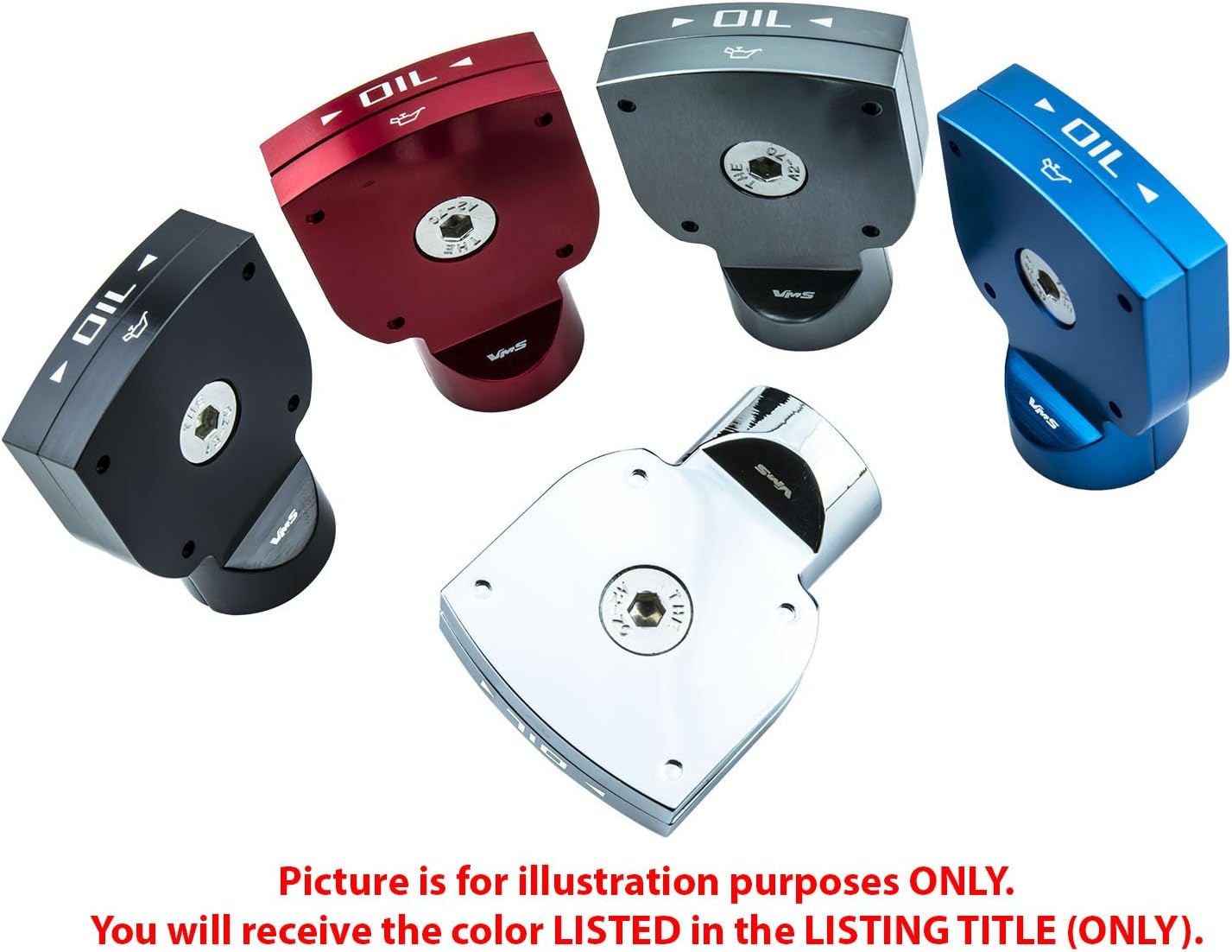 VMS Racing RED Engine Oil DIPSTICK Handle COVER in Billet Aluminum Compatible with Chevy Chevrolet Camaro SS L99 6.2L V8 Engines 10-15 2010-2015