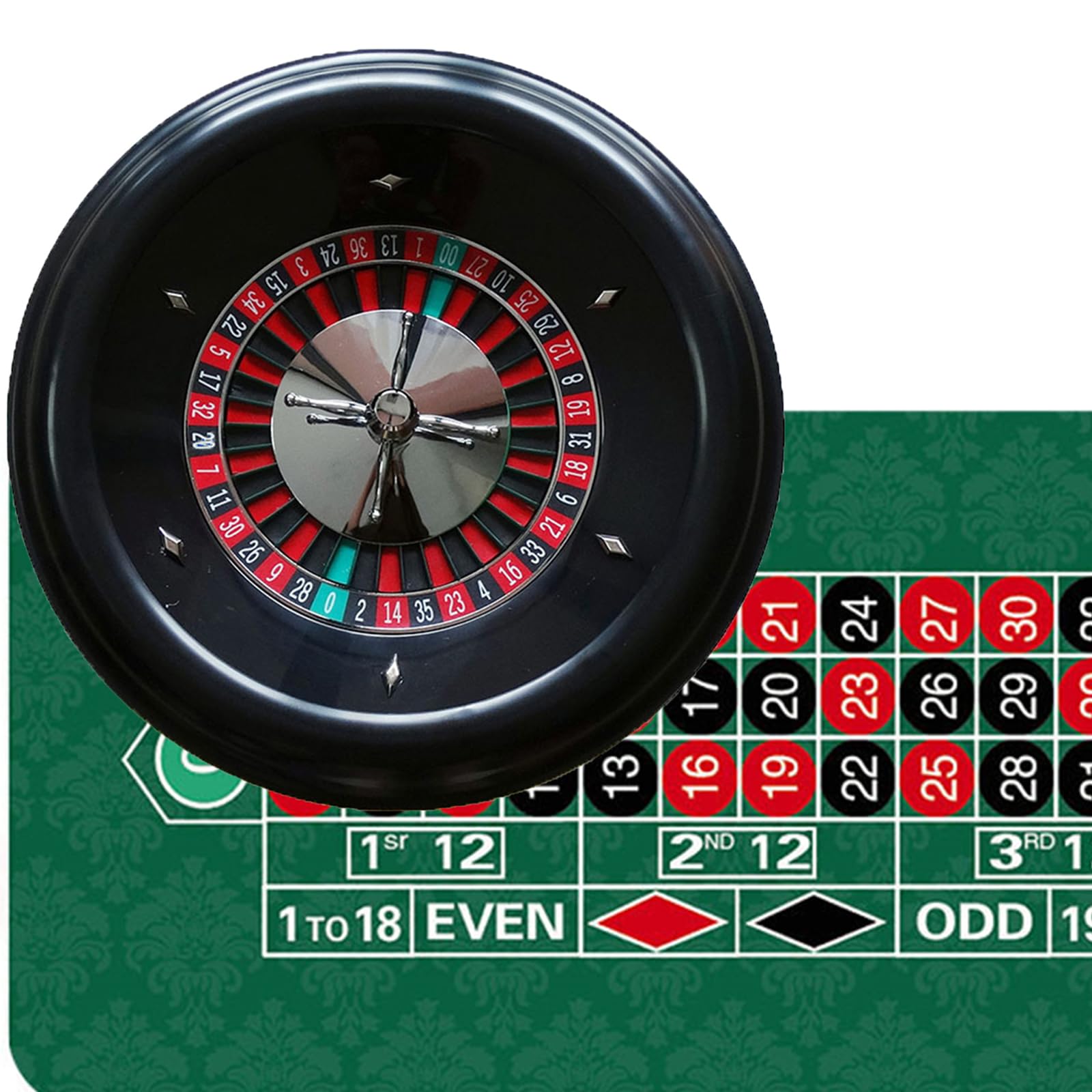 Genérico Ruleta De Mesa Rueda De Ruleta De Plástico Portátil Juegos De Mesa De Ocio Paquete De Entretenimiento para Niños Adultos para Una Noche De Juegos En Casa,with Pad