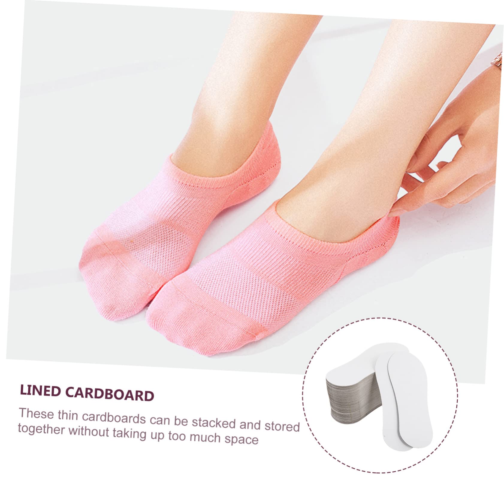 WOFASHPURET Invisible Socks Organizing Paperboards Sock Holders Display Cards Thin Light