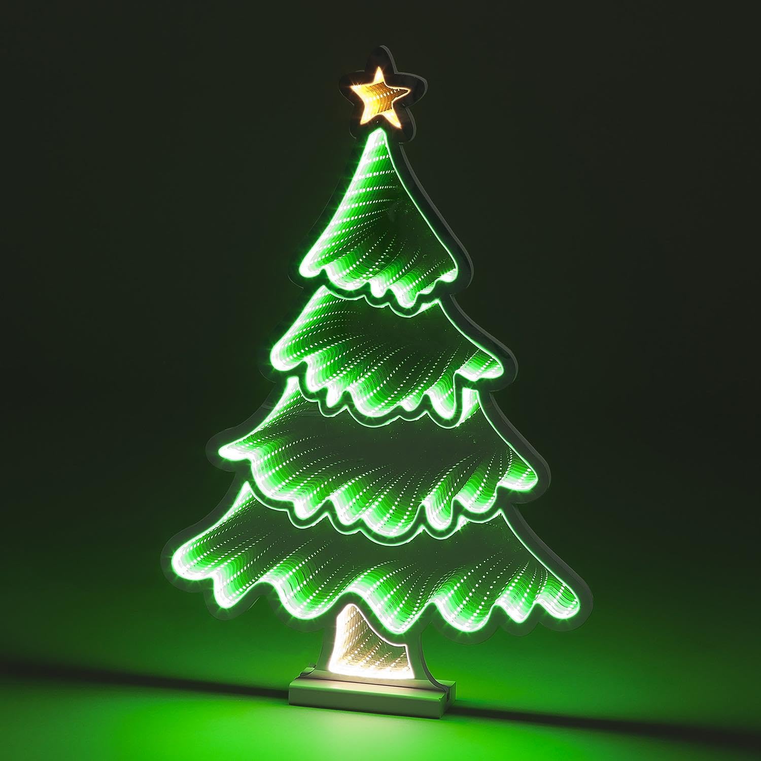 YöL 60cm Infinity LED Christmas Tree With Base Xmas Light-up Decoration