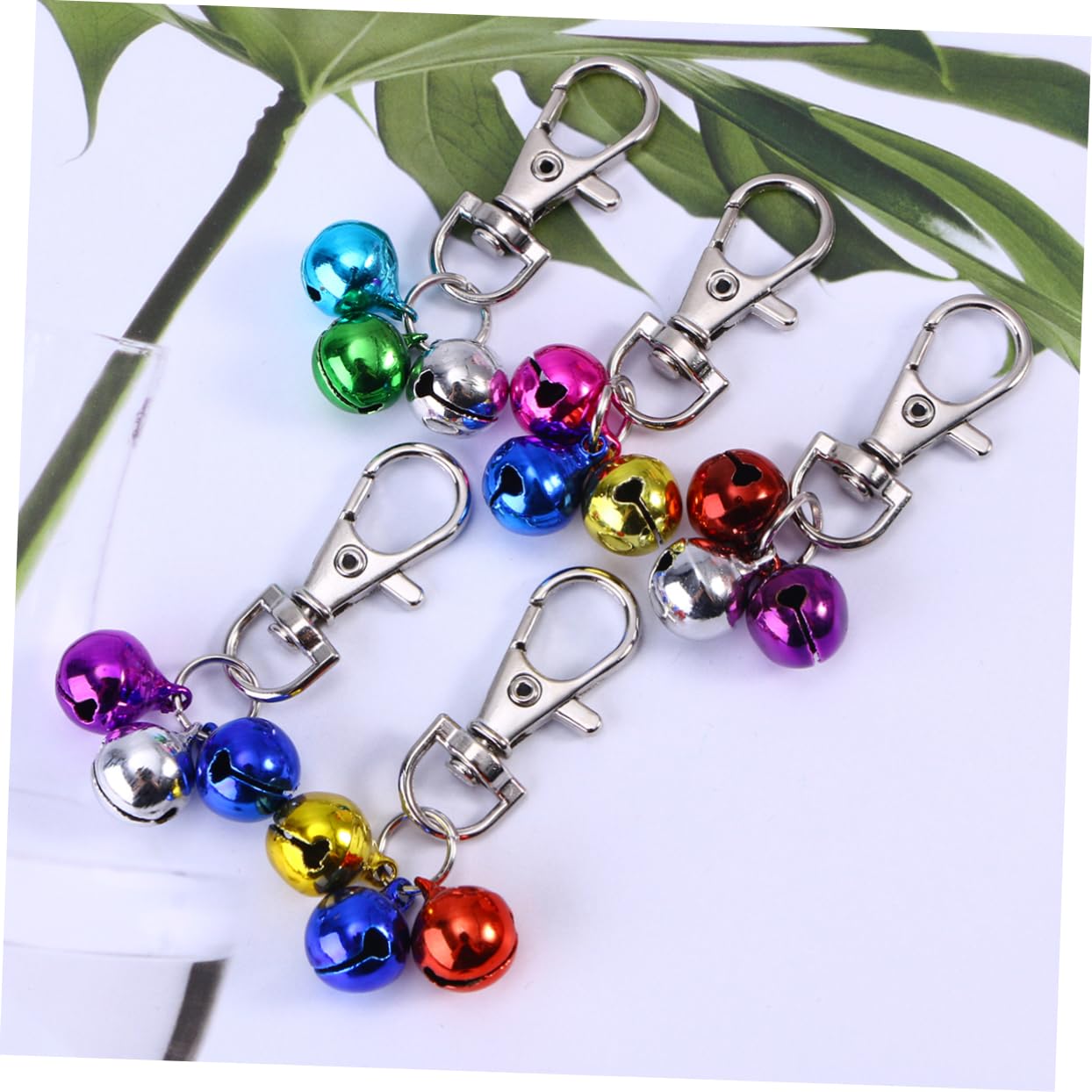 Angoily Cute Assorted Pet Bells 10pcs Dog Collar Bells for Jogging Photo Sessions, medium, Copper Faux Leather, copper No Gemstone