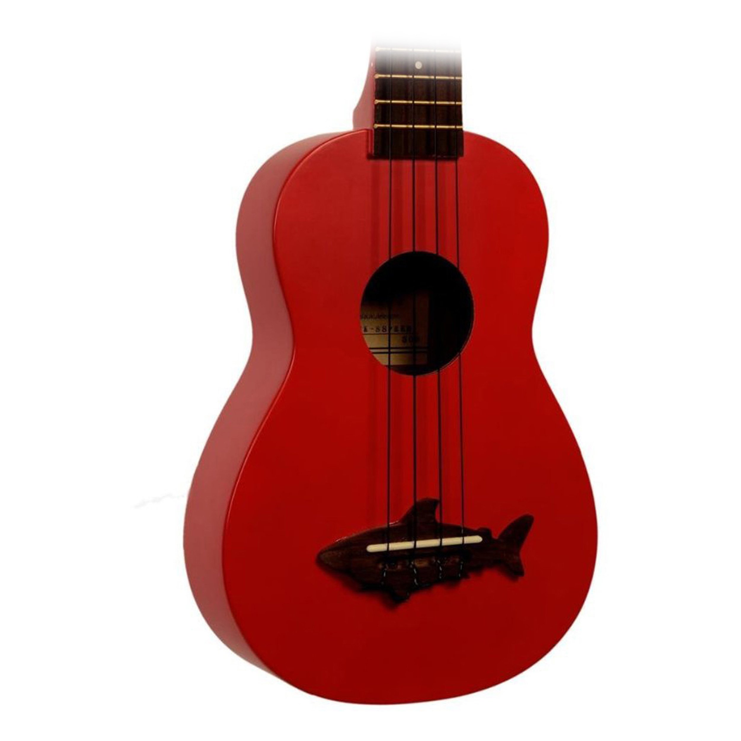 Makala MK-SS-RED Shark Bridge Soprano Ukulele with Satin Finish - Red Sea