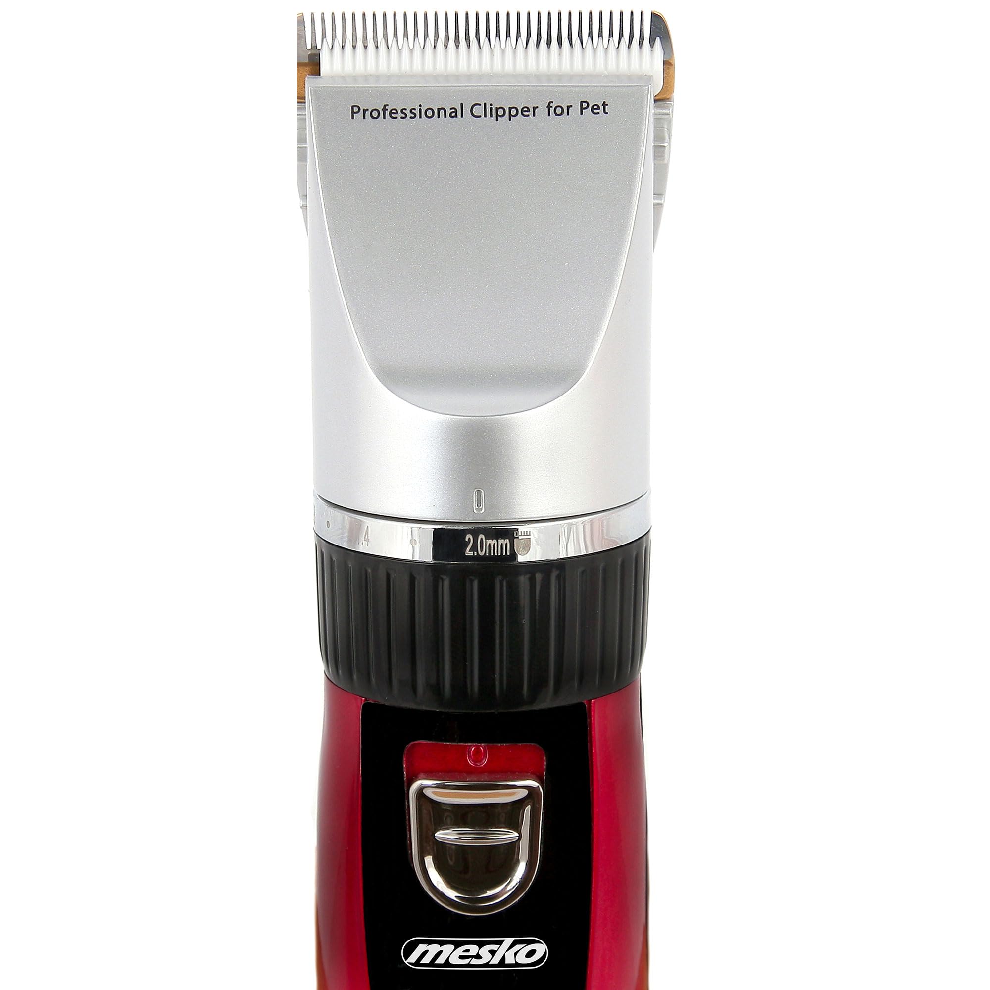 Mesko MS2847 Maquina Cortar Pelo Perro Cortapelos Profesional Animales, Esquiladora Gatos Mascotas, Bajo Ruido, Cabezal Titanio, Cuchilla Cerámica, Inalámbrica, 4 Peines Ajuste de Corte, 35W