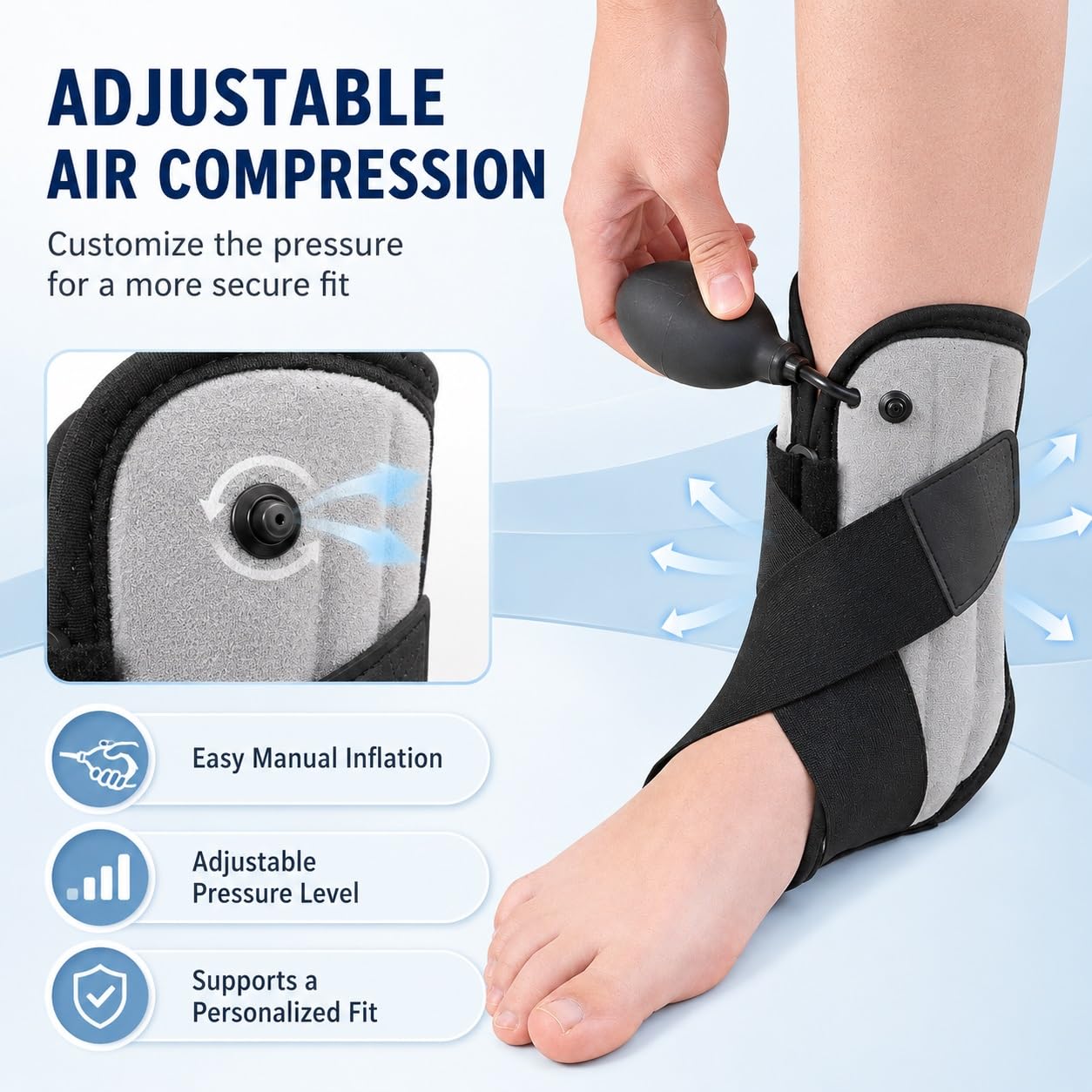 Genérico Tobillera Ajustable - con Tejido Transpirable, para Deporte y Caminar a Diario, Modelo CJDW1175