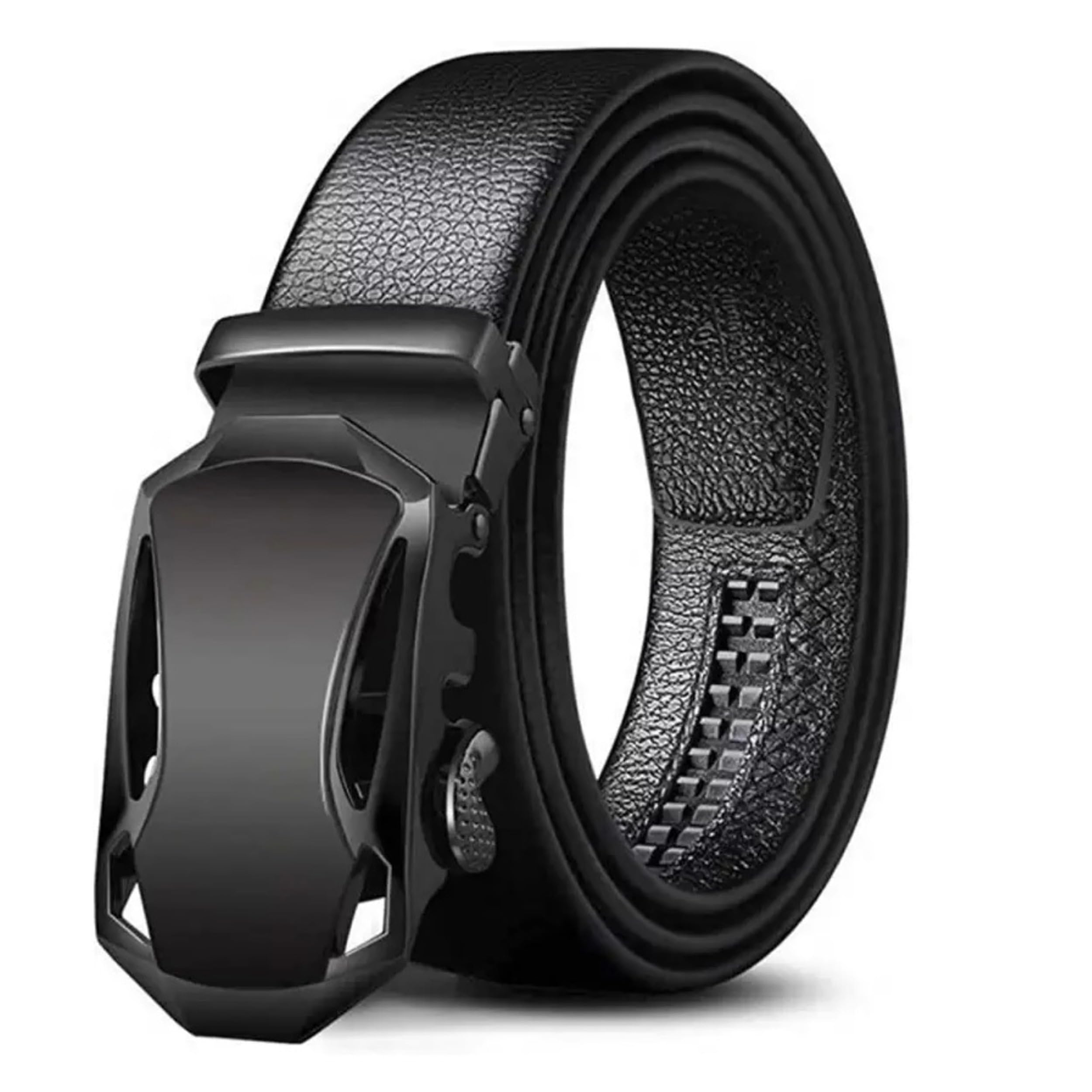 Pu-Leather Formal Belt for Men (Black, 46 inches long, up to 40 inches around the waist) for Everywhere Fit Easier Adjustable Autolock Buckle-picture-35