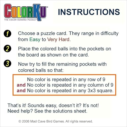 Miniatura 5 de Juego de mesa ColorKu, de Mad Cave Bird Games, Natural