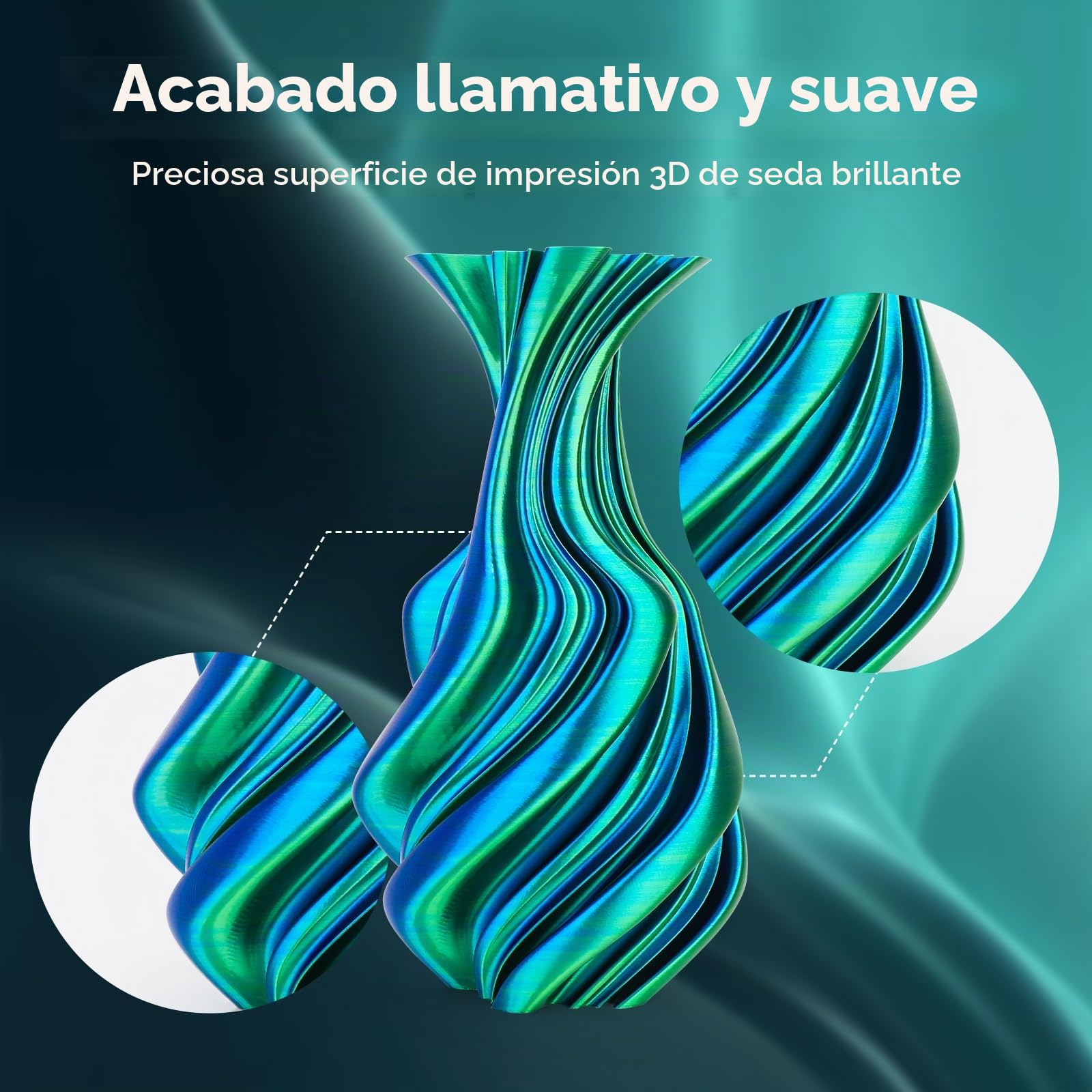 AMOLEN Filamento para impresora 3D de madera oscura, color iridiscente, filamento PLA de 1,75 mm, madera, 1 kg/2,2 lb, precisión dimensional +/- 0,02 mm,