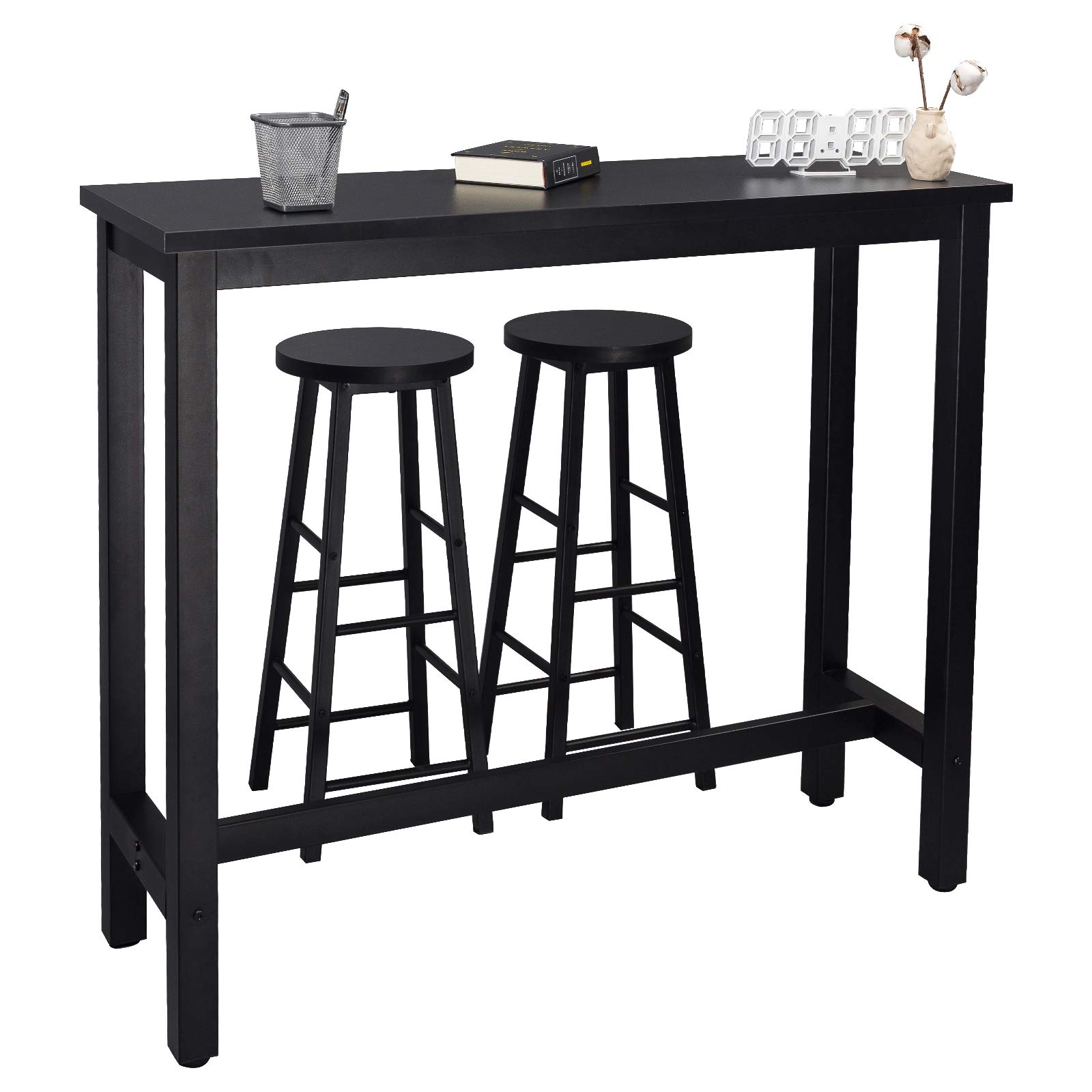 Buy WOLTUKitchen Bar Table Counter and 2 Stools Set Breakfast Dining