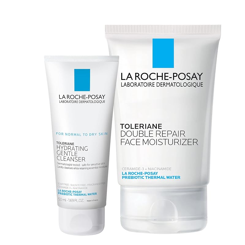 La Roche-Posay Toleriane Double Repair Conjunto de Cuidados Faciais para Pele Seca