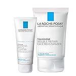 La Roche-Posay Toleraine Skin Care Set, Double Repair Face Moisturizer 100ml & Hydrating Gentle Cleanser 50ml, Oil Free Moisturizer & Face Wash