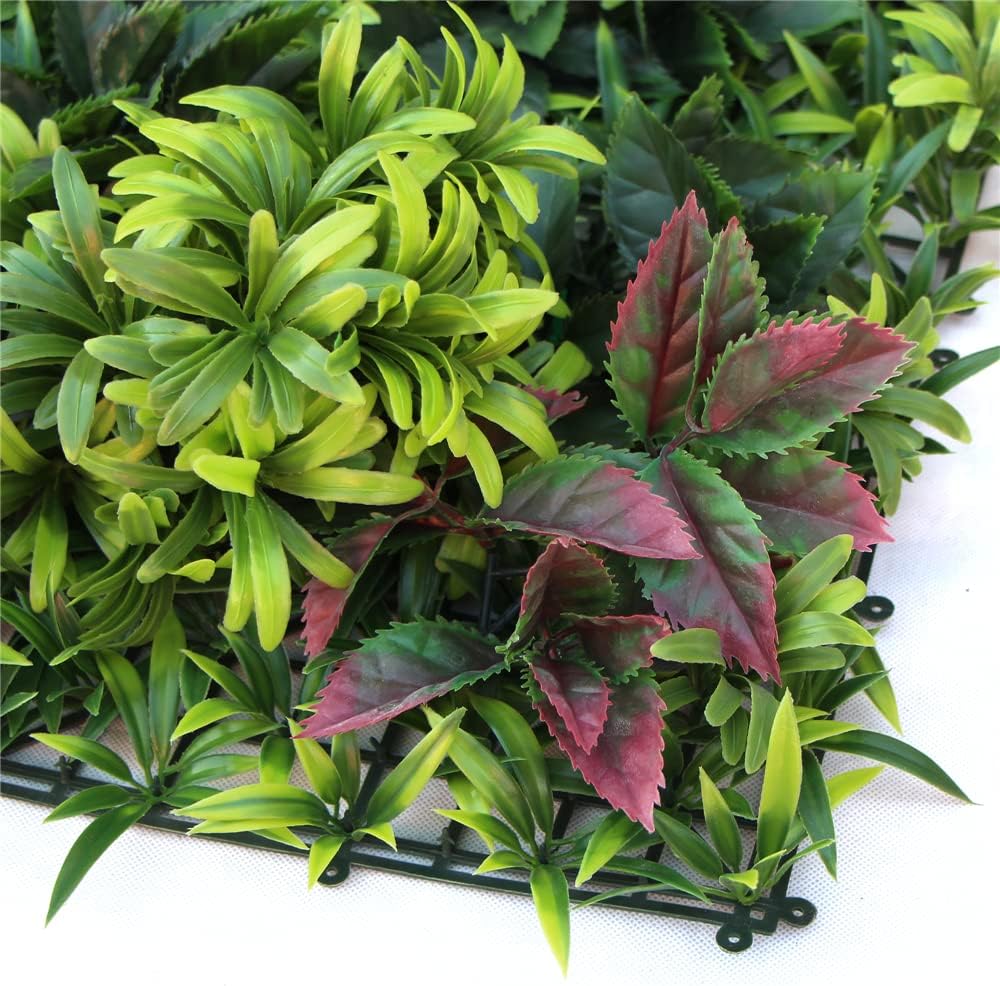 ULAND Artificial Ivy Greenery Wall Panel 40"x40" – UV-Resistant Faux Leaf Privacy Fence Screen for Outdoor Garden, Patio, Balcony & Indoor Wall Décor (B051, Set of 1)