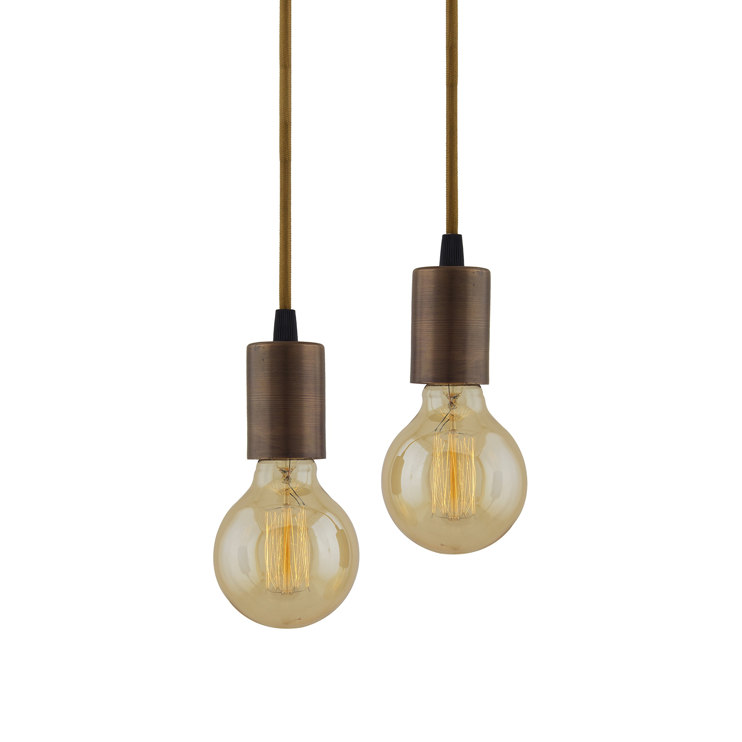 Homesake® Edison Filament Antique Copper Bulb Holder, Urban, Retro, Nordic Style, with Fixture, Set of 2 (Brown, Antique Copper).-image-33